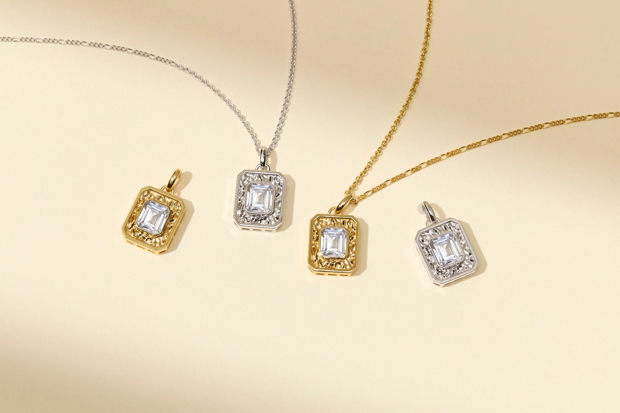 Stack of gold and silver pendant necklaces – effortlessly adds sparkle and elevates any everyday necklace look
