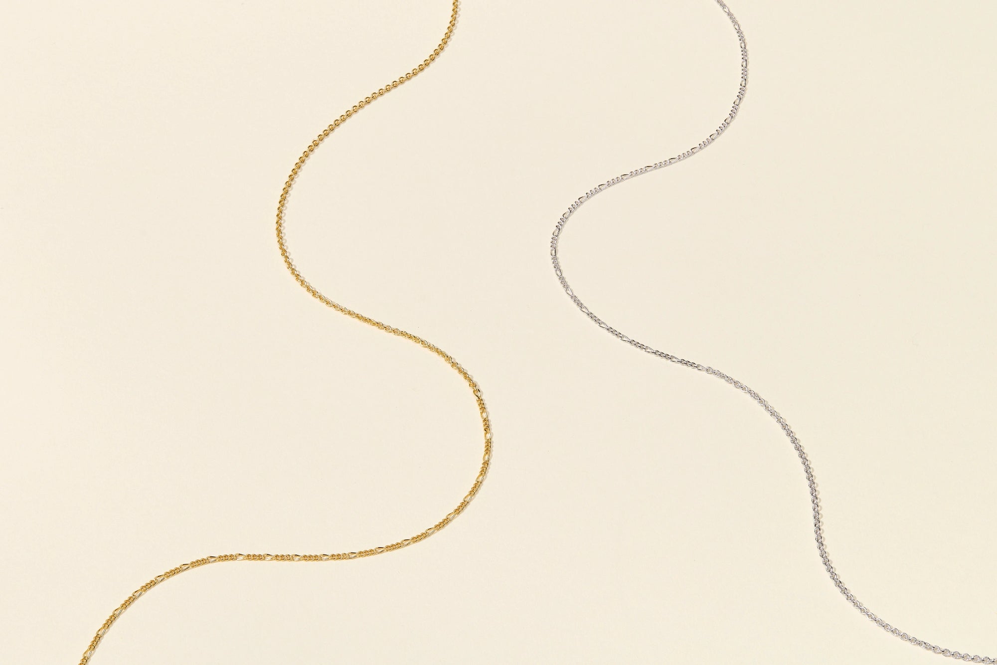 Sterling silver and real gold mixed media necklace stack – luxury chain necklace for women with magnetic clasp alternative