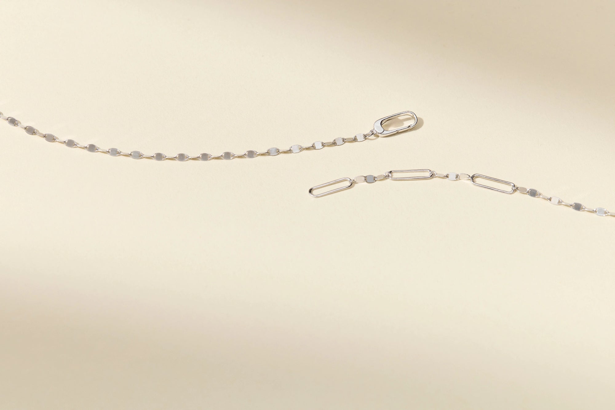 Silver necklace for women with unique confetti texture and magnetic clasp alternative – great for year wedding anniversary gifts