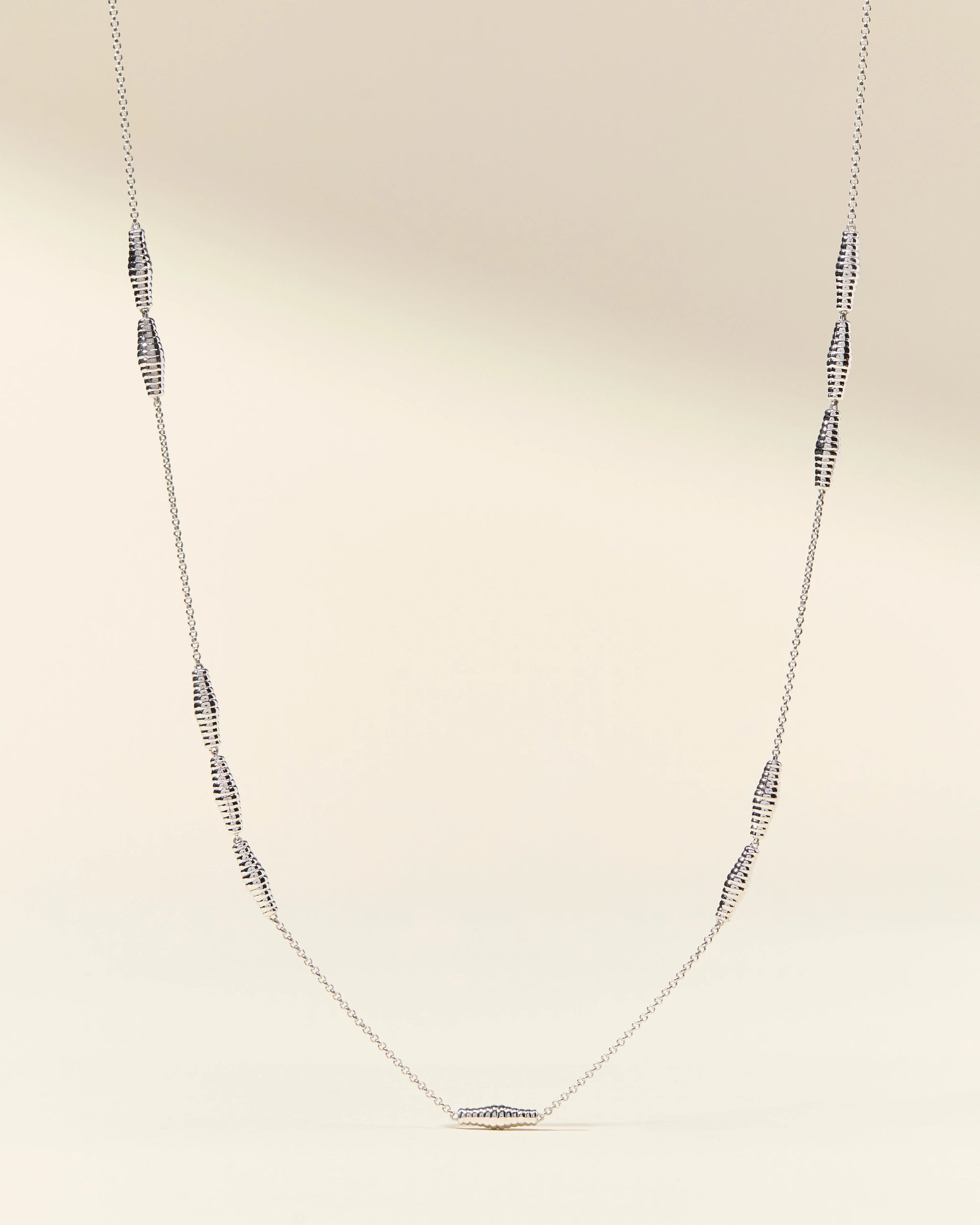 Silver Croissant Necklace