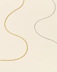 Sterling silver and real gold mixed media necklace stack – luxury chain necklace for women with magnetic clasp alternative