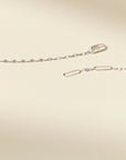 Silver necklace for women with unique confetti texture and magnetic clasp alternative – great for year wedding anniversary gifts