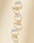 Stacked gold and silver rings with comfort fit bands – elegant and trendy ring set for everyday wear or gifting