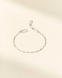 Silver confetti bracelet with Claspe closure – fashion-forward bracelet clasp alternative that’s easy to put on and ideal for sensitive skin