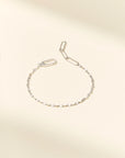 Silver confetti bracelet with Claspe closure – fashion-forward bracelet clasp alternative that’s easy to put on and ideal for sensitive skin