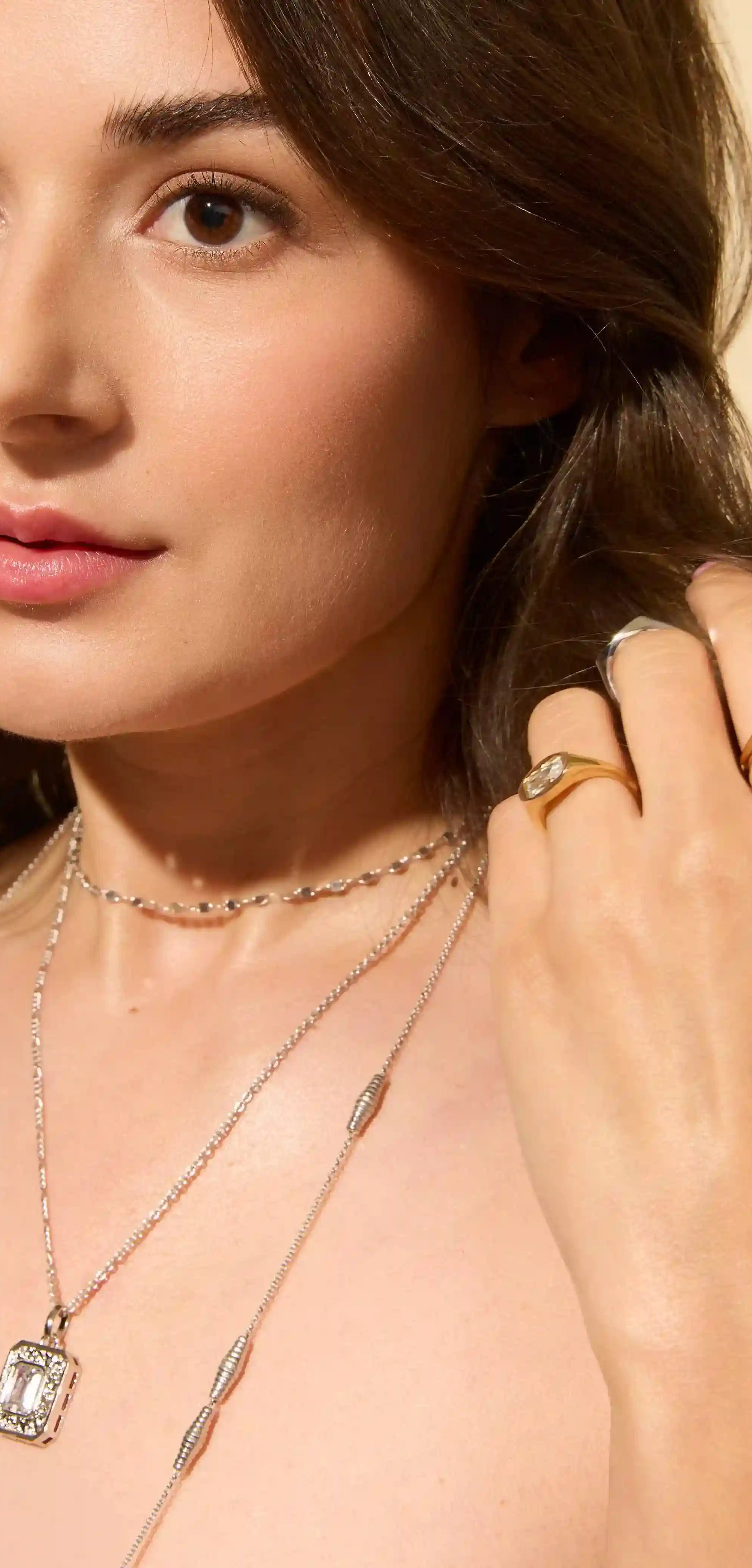 Silver Confetti Chain Necklace