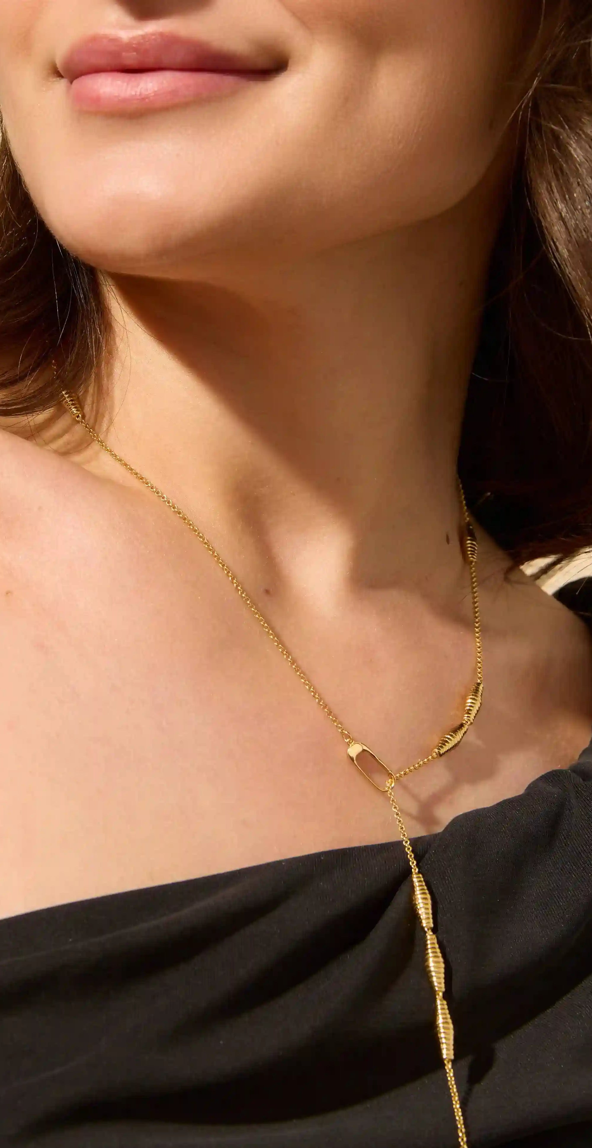 Gold Croissant Necklace
