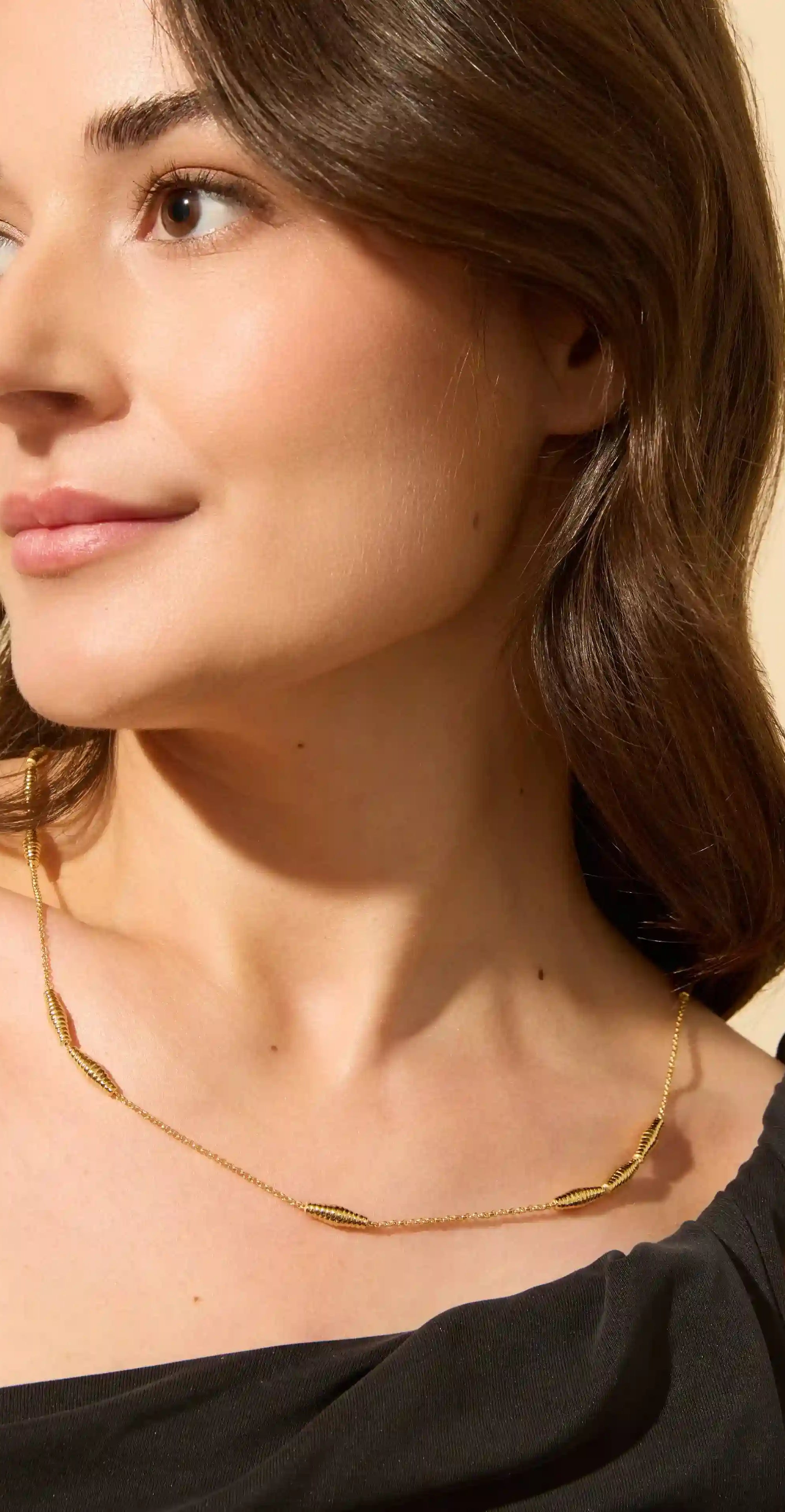 Gold Croissant Necklace