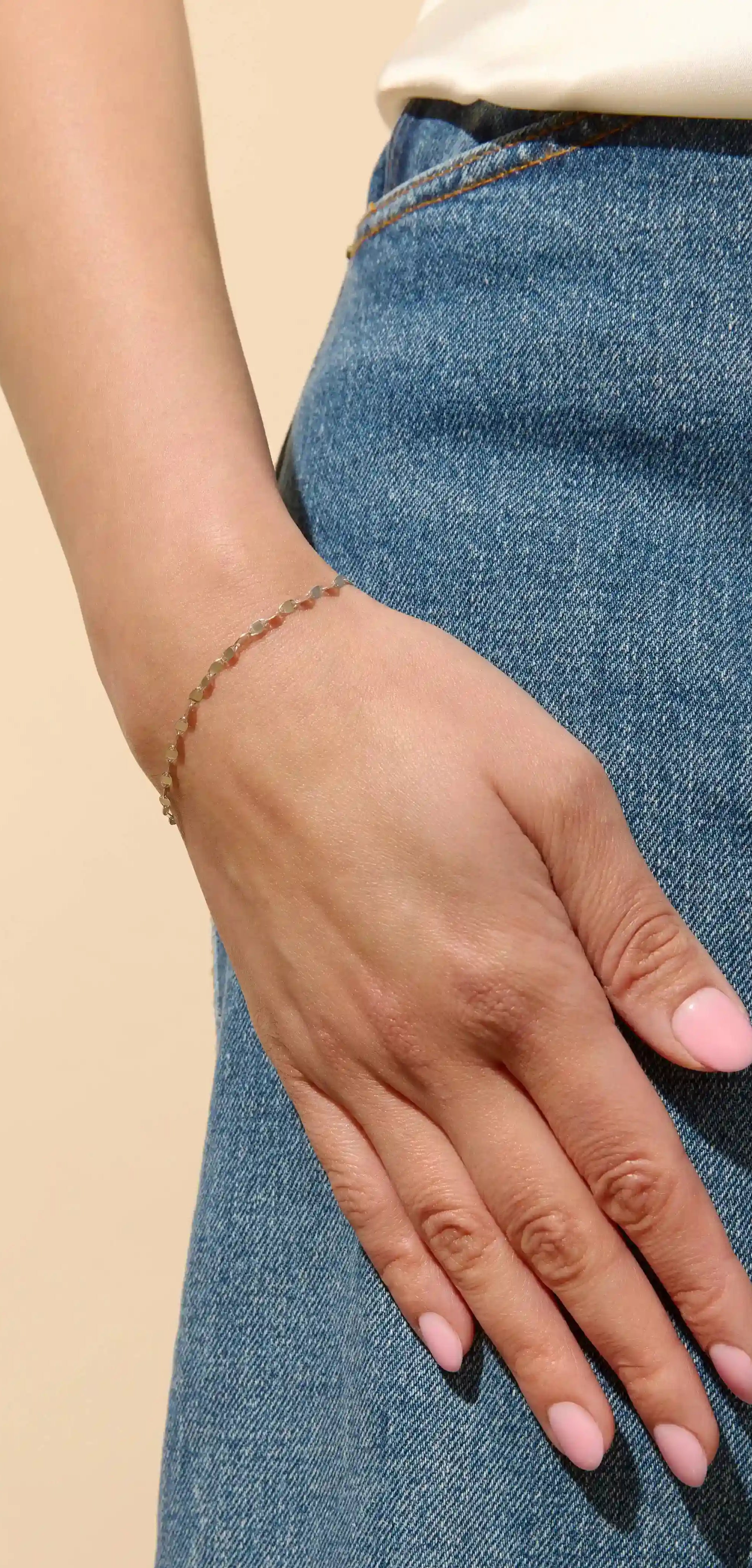 Silver Confetti Chain Bracelet