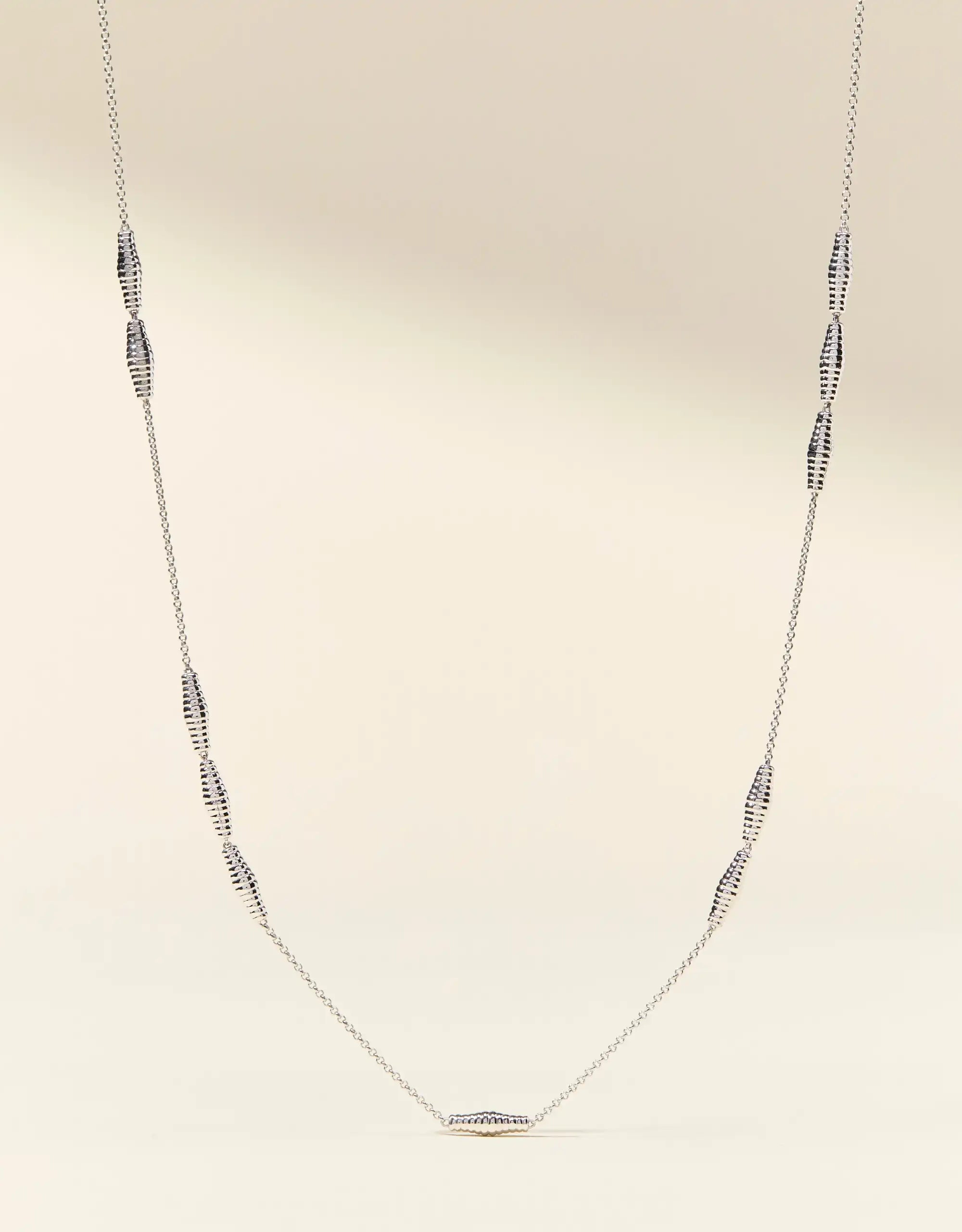 Silver Croissant Necklace